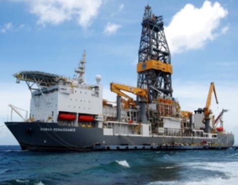 Deep water drill ship offshore in Mexico